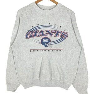 Vintage Style New York Giants Football Sweatshirt, Grey 90s NFL Giants Sweaters